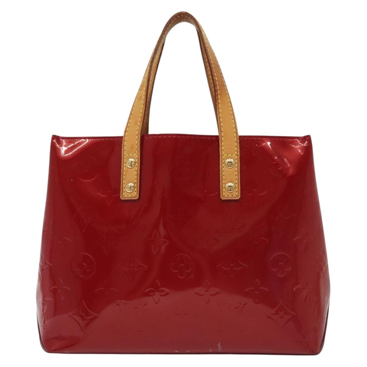 LOUIS VUITTON Monogram Vernis Reade PM Hand Bag Pomme D'amour M91990 Auth 140468