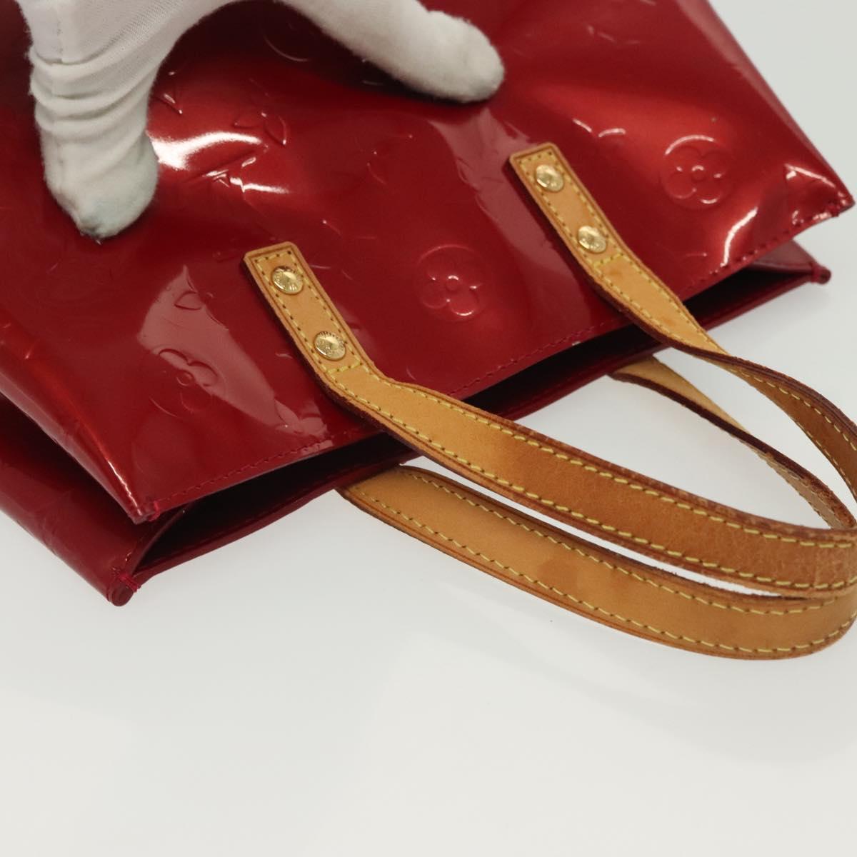 LOUIS VUITTON Monogram Vernis Reade PM Hand Bag Pomme D'amour M91990 Auth 140468