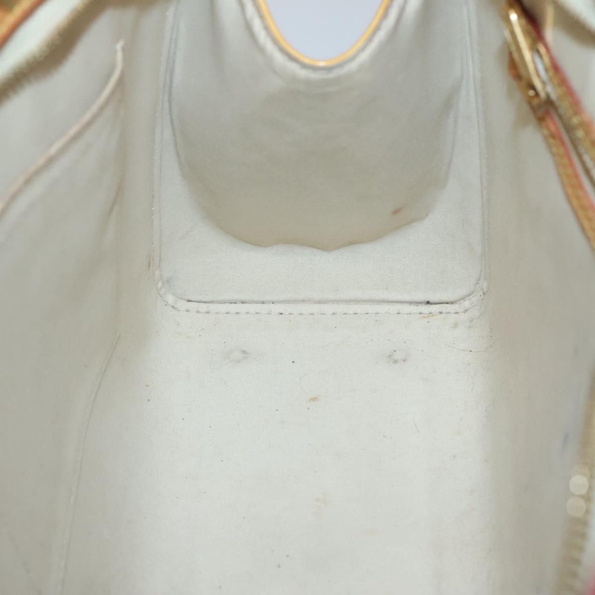 LOUIS VUITTON Monogram Vernis Blair MM Bag 2way Beige poodle M91755 Auth 140469