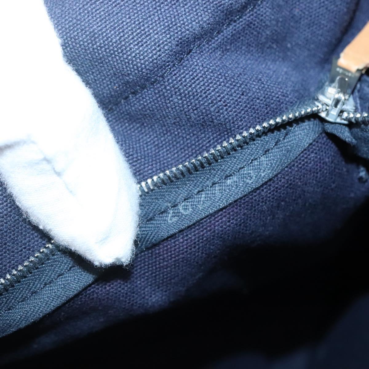 HERMES Fourre Tout MM Hand Bag Canvas Navy Auth 140478