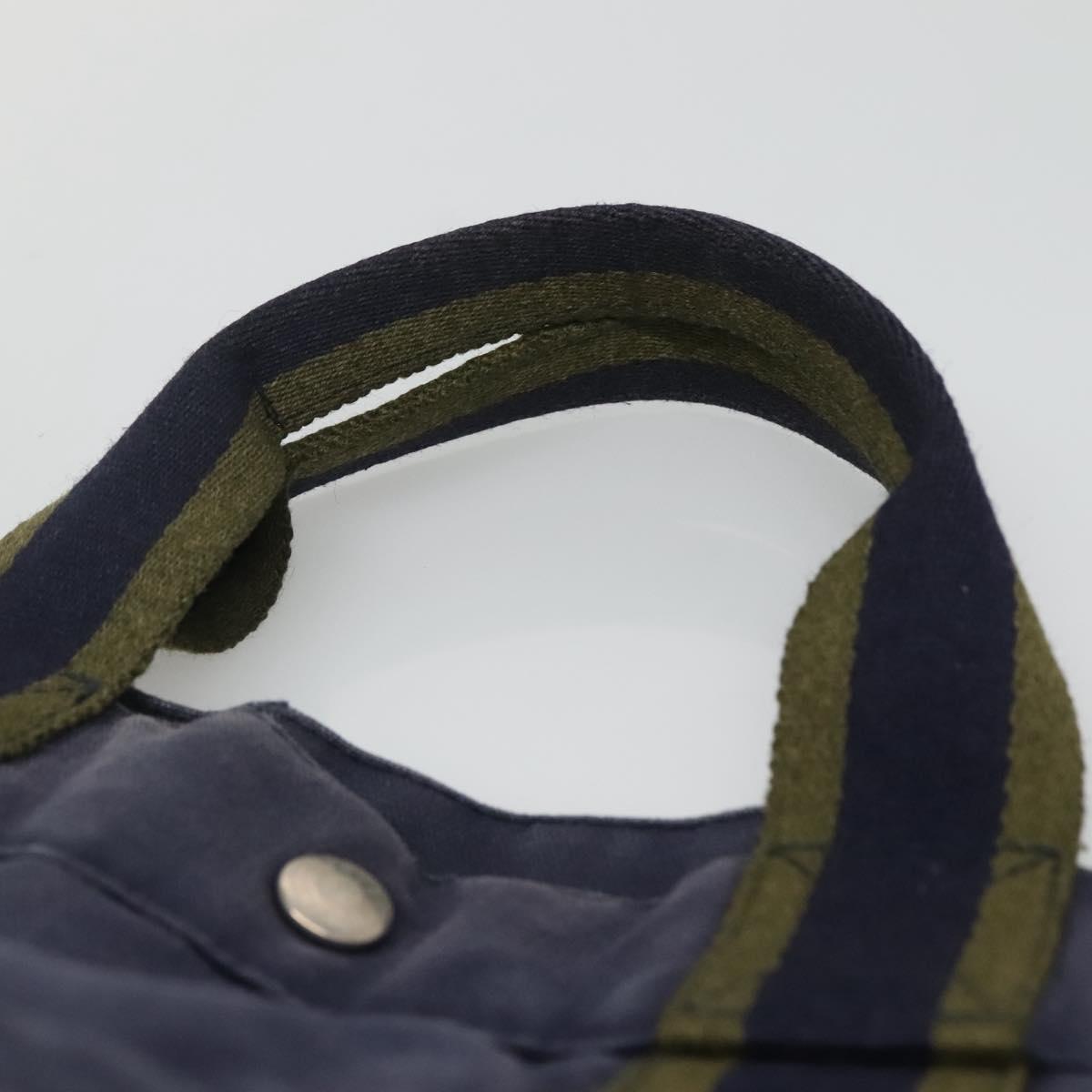 HERMES Fourre Tout MM Hand Bag Canvas Navy Auth 140478