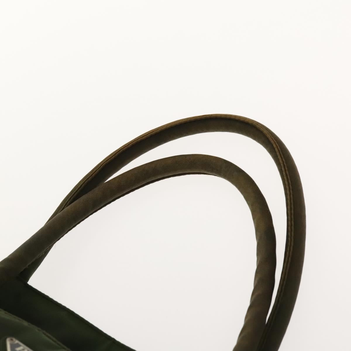 PRADA Hand Bag Nylon 2Set Green Khaki Auth 140484