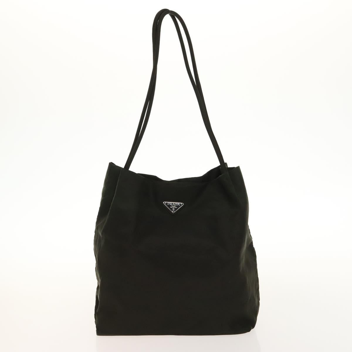 PRADA Hand Bag Nylon 2Set Green Khaki Auth 140484