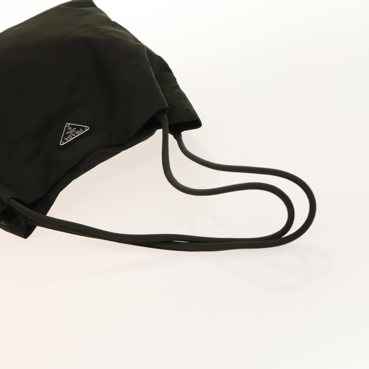 PRADA Hand Bag Nylon 2Set Green Khaki Auth 140484