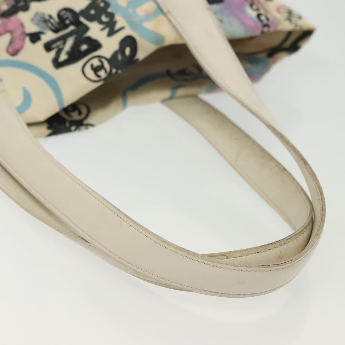 CHANEL New Travel Line Bag Canvas Hawaii Limited White Silver CC Auth 140490