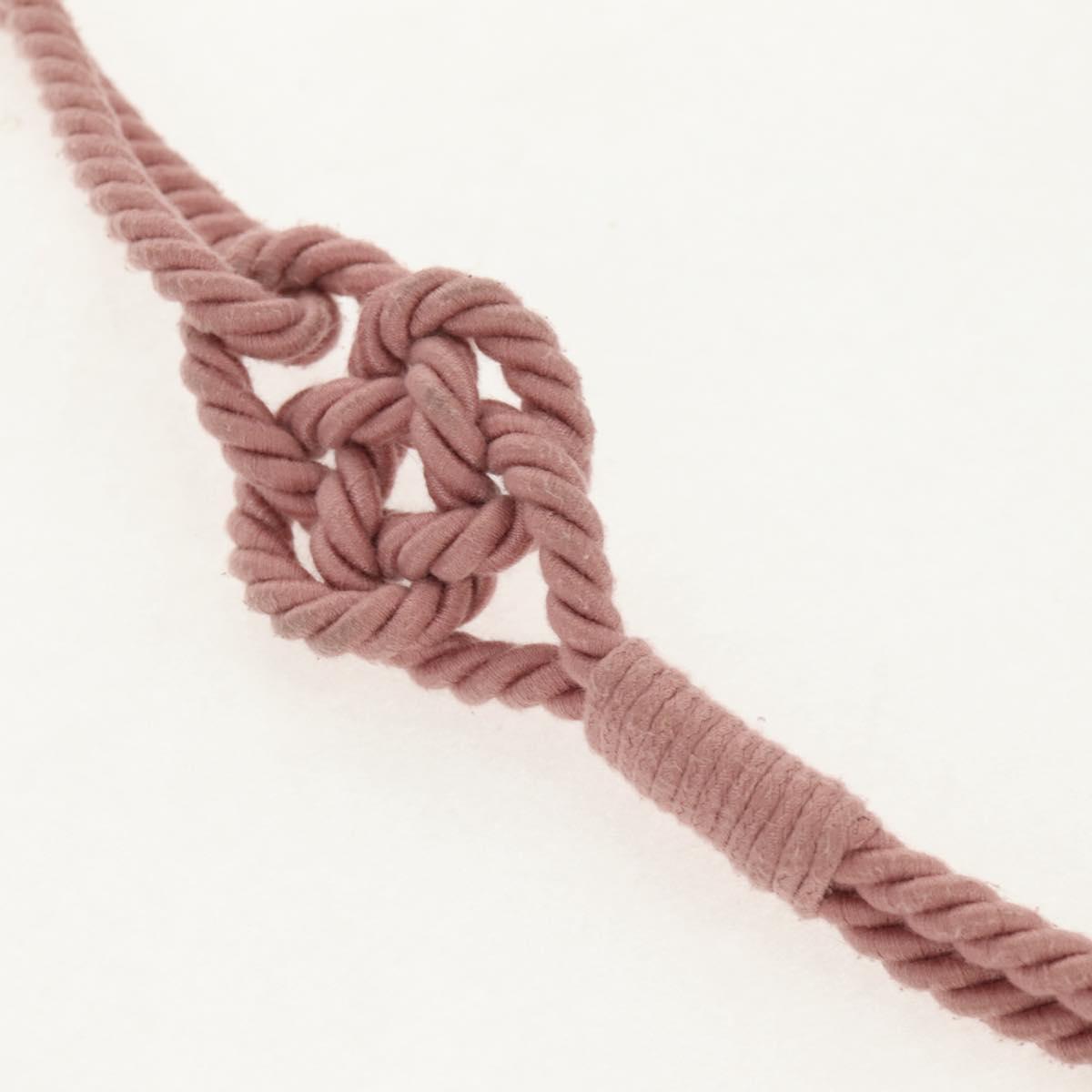 CHANEL Matelasse Chain Bag Knitted Fabrics 2way Pink Silver CC Auth 140495M