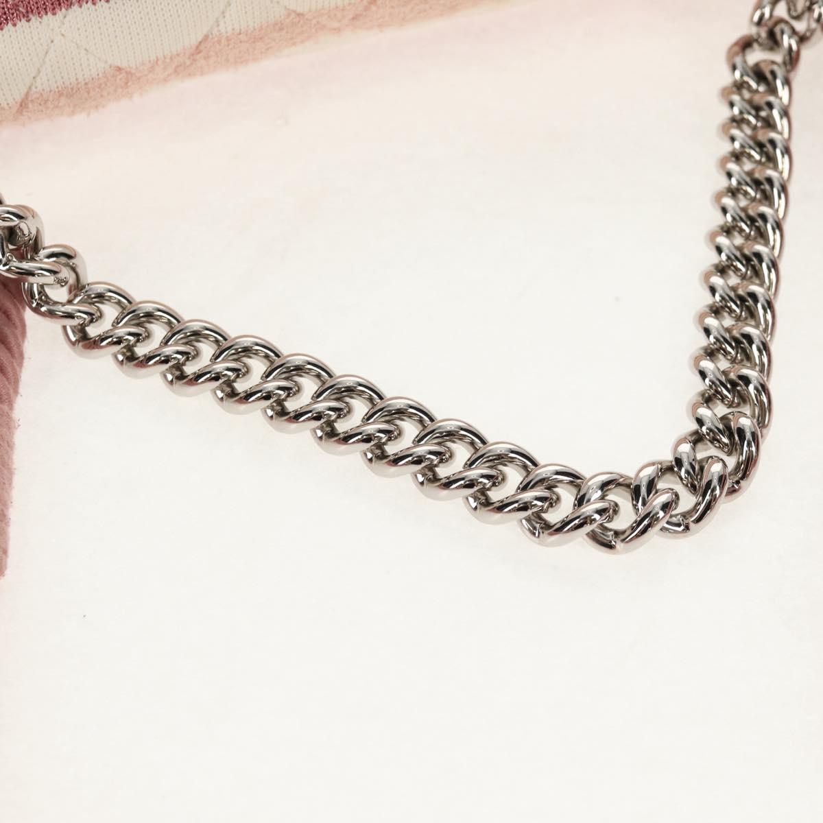 CHANEL Matelasse Chain Bag Knitted Fabrics 2way Pink Silver CC Auth 140495M