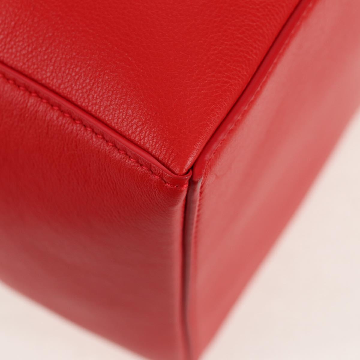 BALENCIAGA 4X4 Hand Bag Leather 2way Red Silver 748197 Auth 140502M