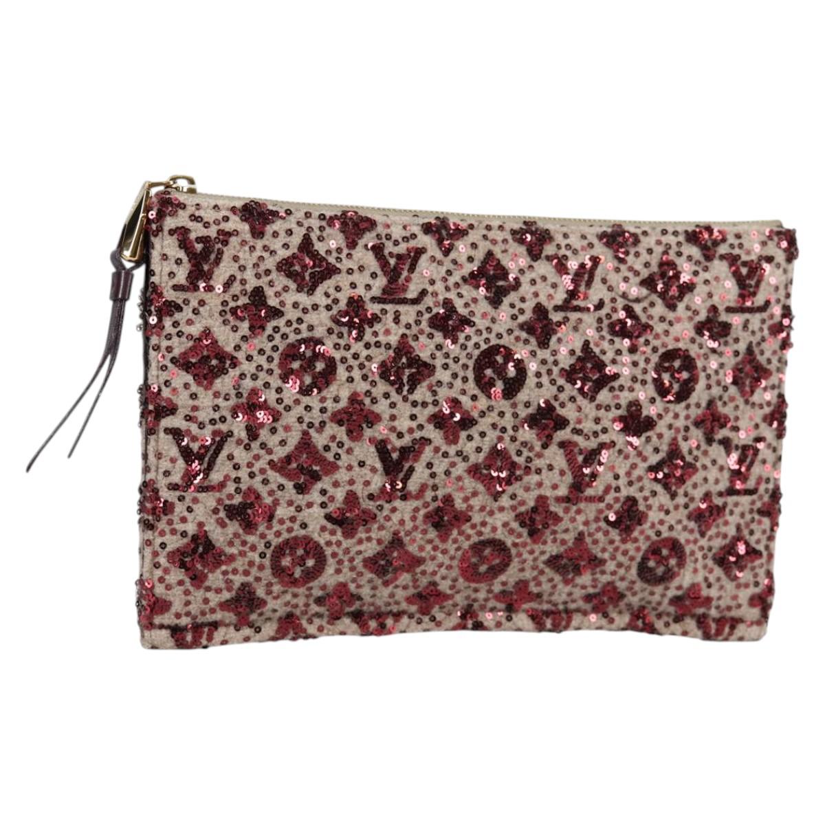 LOUIS VUITTON Monogram Sunshine Express Clutch Bag Bordeaux LV Auth 140504SAV