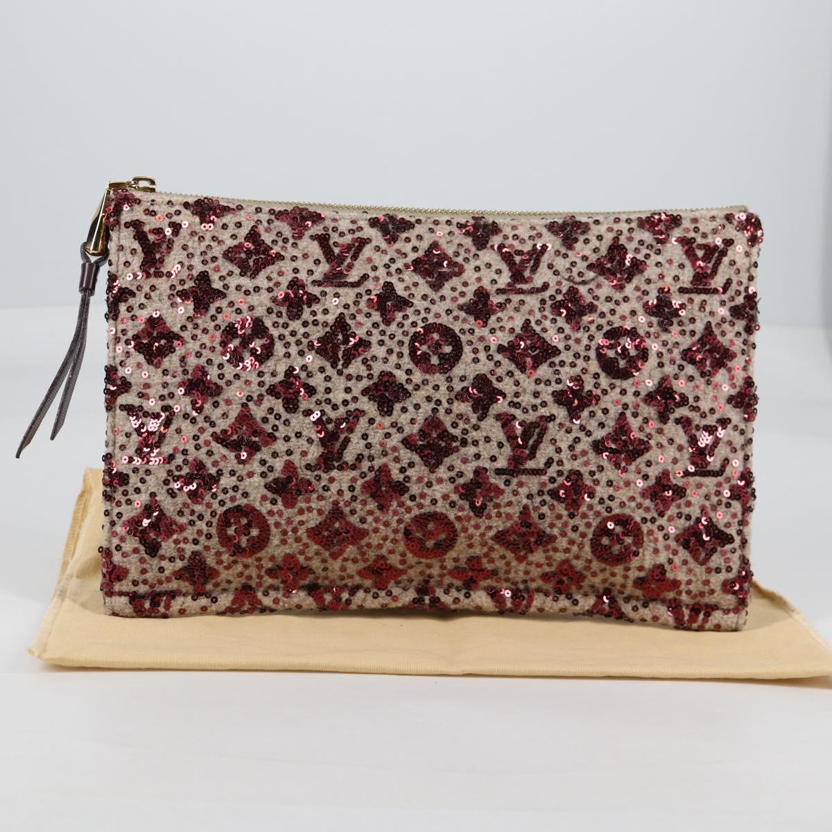 LOUIS VUITTON Monogram Sunshine Express Clutch Bag Bordeaux LV Auth 140504SAV