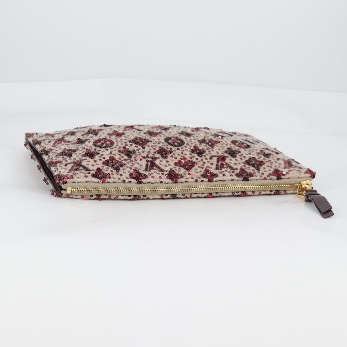 LOUIS VUITTON Monogram Sunshine Express Clutch Bag Bordeaux LV Auth 140504SAV