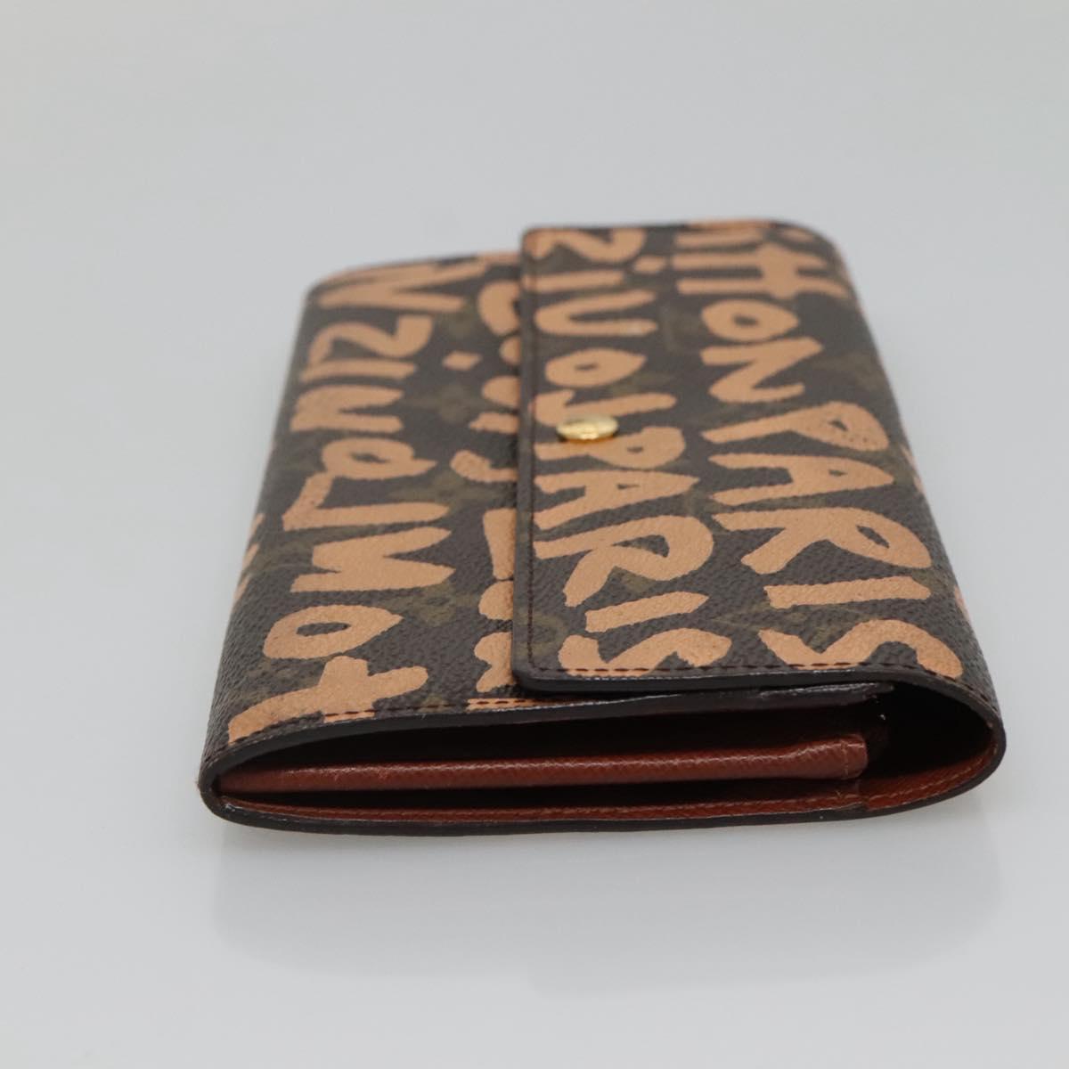 LOUIS VUITTON Graffiti Porte Monnaie Credit Wallet Orange M92190 LV Auth 140515