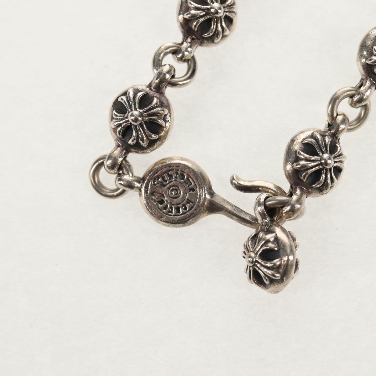 Chrome Hearts NO2 BALL #2 Cross Ball Bracelet Ag925 Silver Auth 140521M