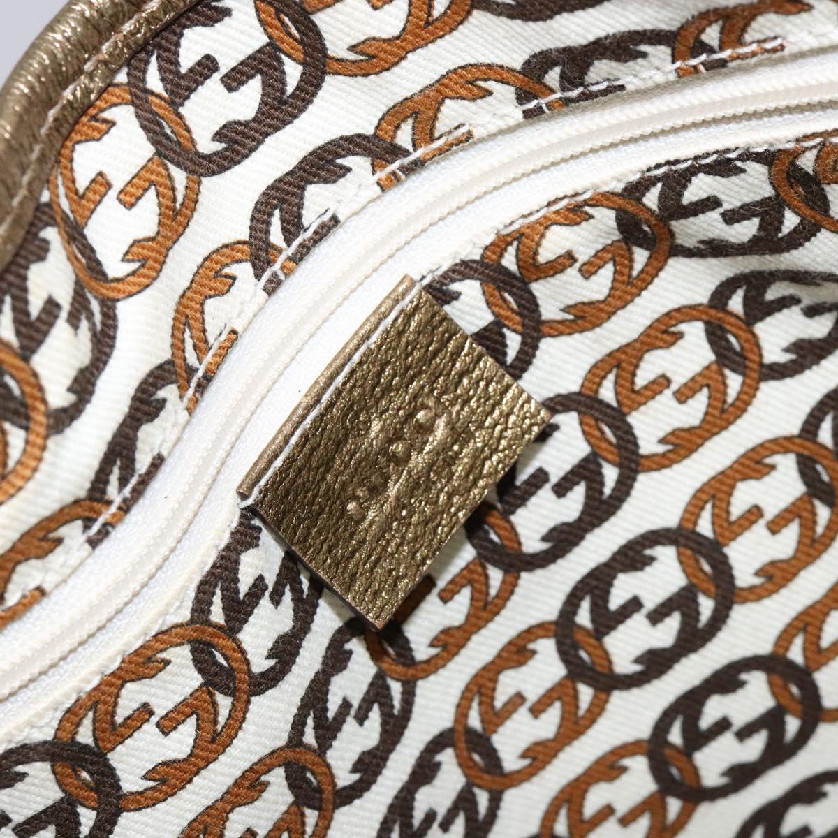 GUCCI GG Canvas Tote Bag Beige Gold 163805 Auth 140537