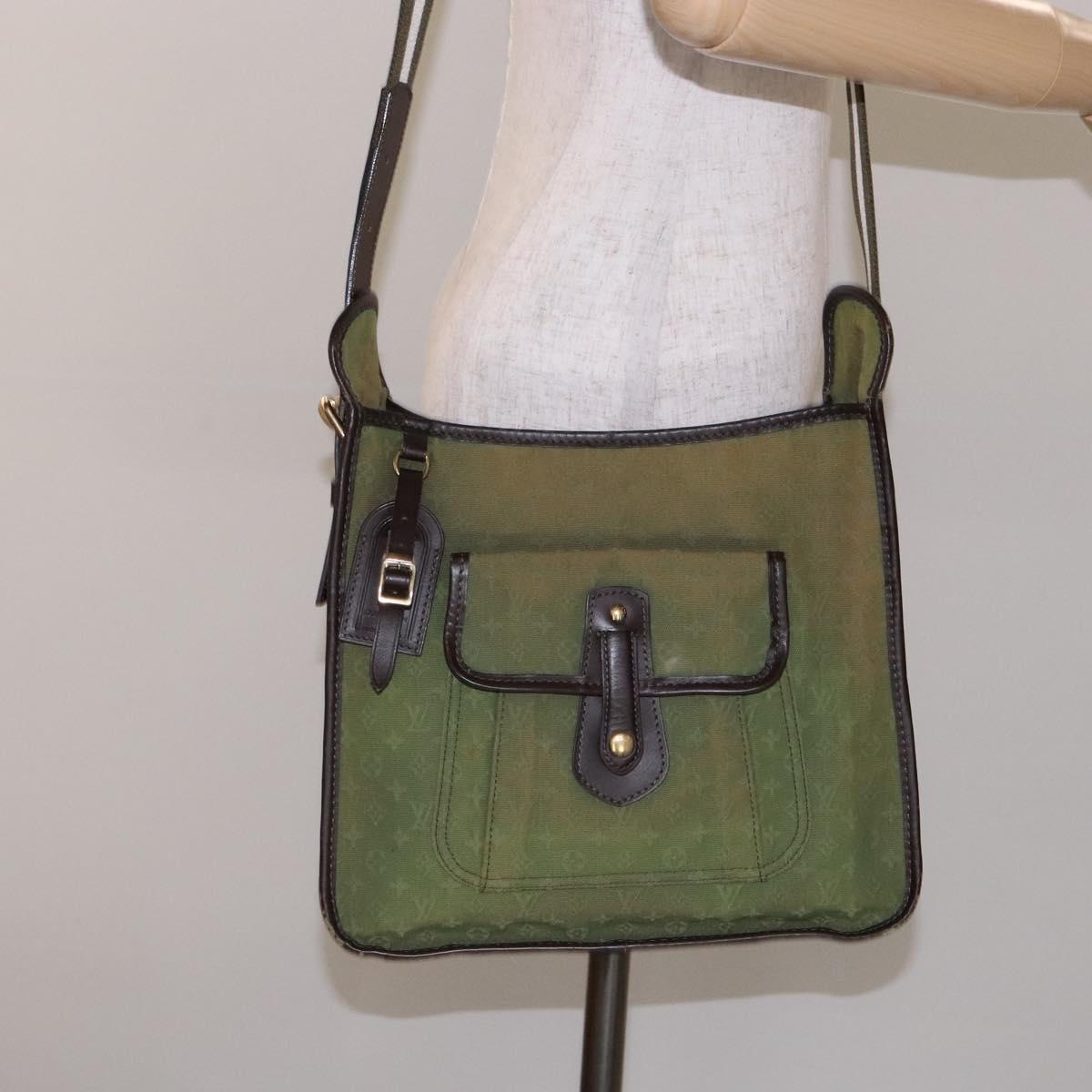 LOUIS VUITTON Monogram Mini Besace Mary Kate Bag TST Khaki M92322 LV Auth 140570