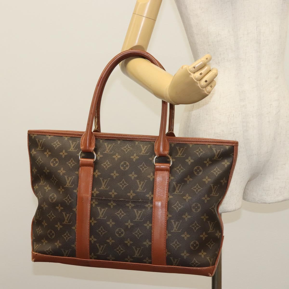LOUIS VUITTON Monogram Sac Weekend PM Hand Bag M42425 LV Auth 140575
