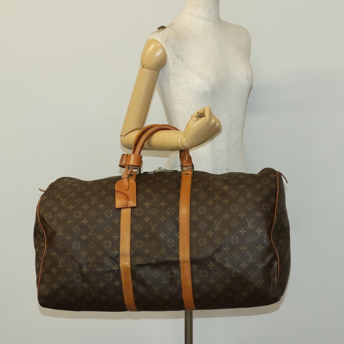 LOUIS VUITTON Monogram Keepall 60 Boston Bag M41422 LV Auth 140594
