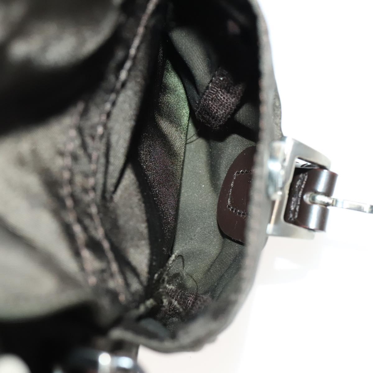 PRADA Backpack Nylon Khaki Silver Auth 140621