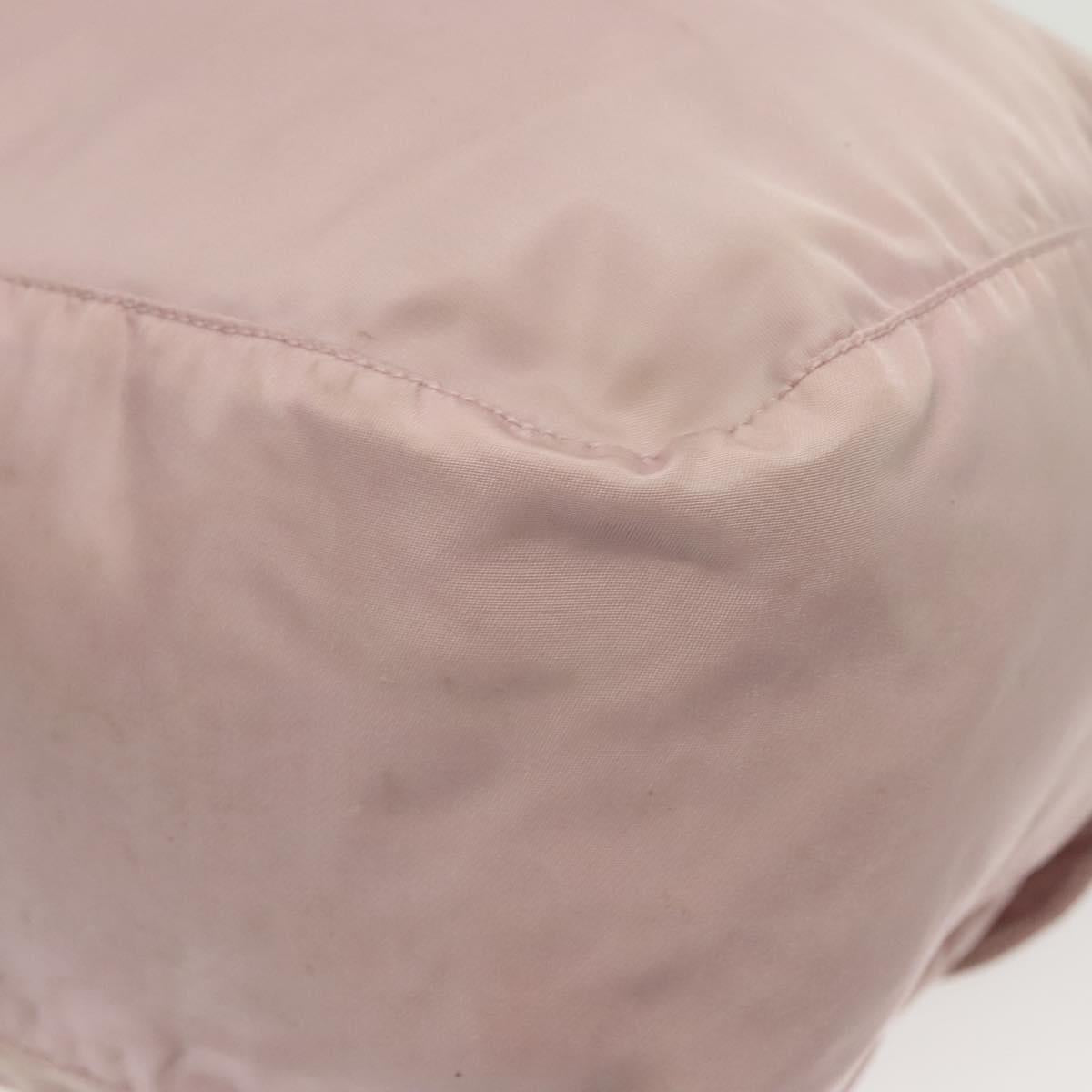 PRADA Shoulder Bag Nylon Pink Silver Auth 140622