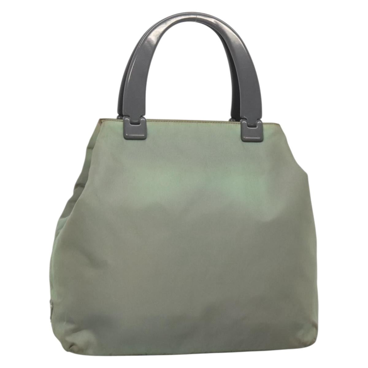 PRADA Hand Bag Nylon Khaki Auth 140626