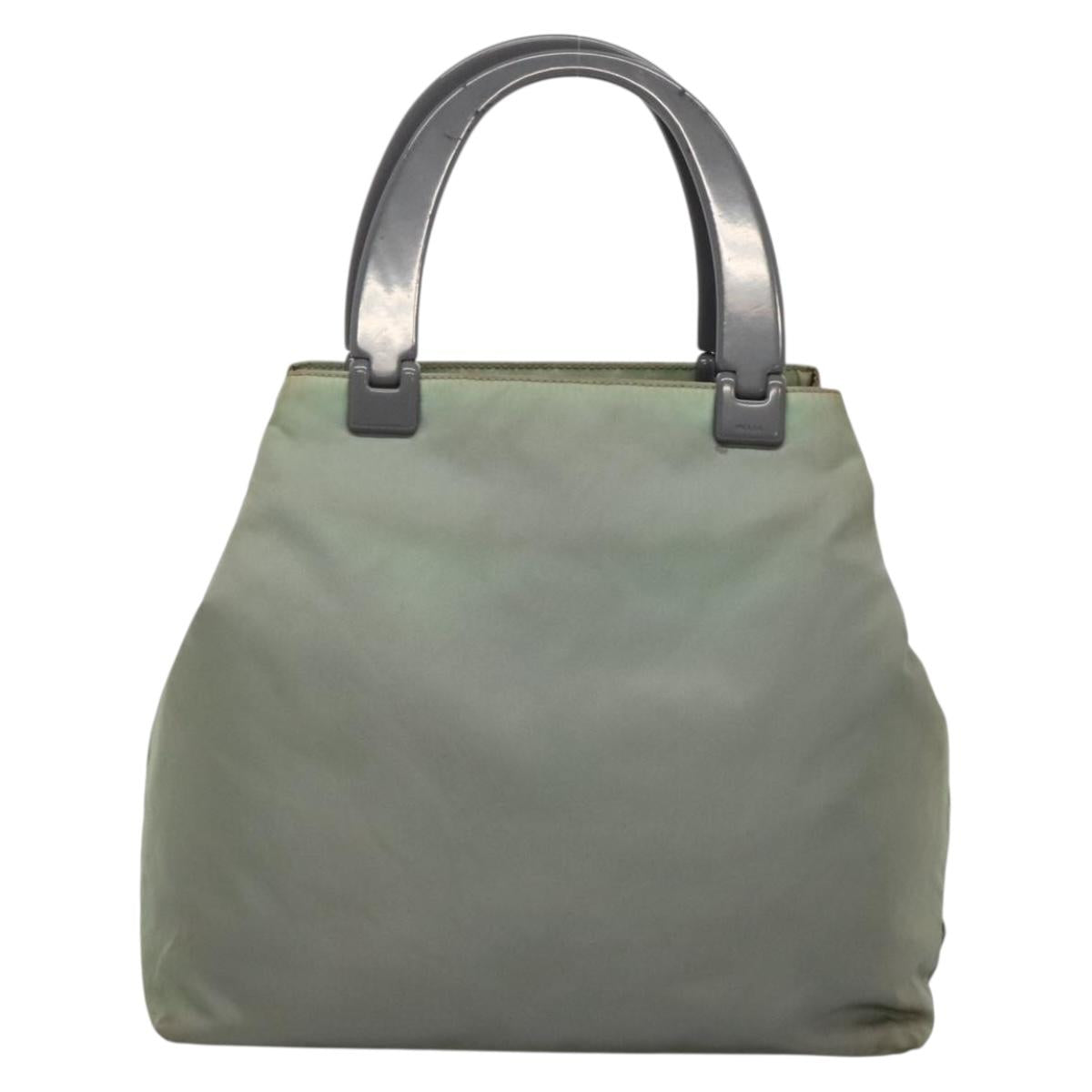 PRADA Hand Bag Nylon Khaki Auth 140626