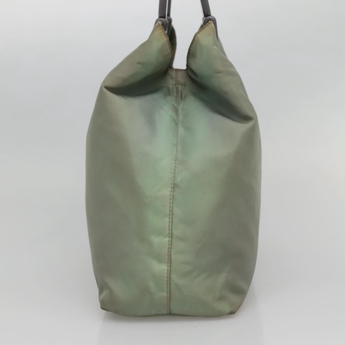 PRADA Hand Bag Nylon Khaki Auth 140626