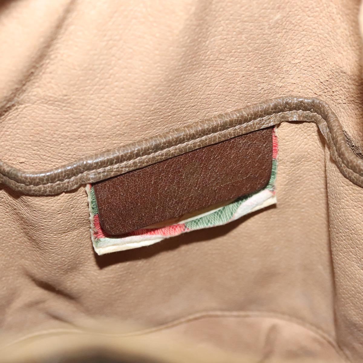 GUCCI GG Supreme Web Sherry Line Bag PVC Beige Gold 72 02 034 Auth 140637