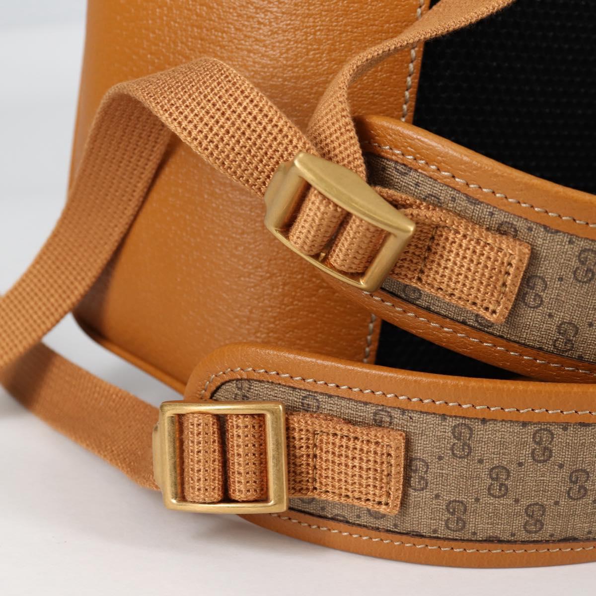 GUCCI GUCCIxDisney GG Supreme Backpack PVC Beige Gold 552884 Auth 140648SM