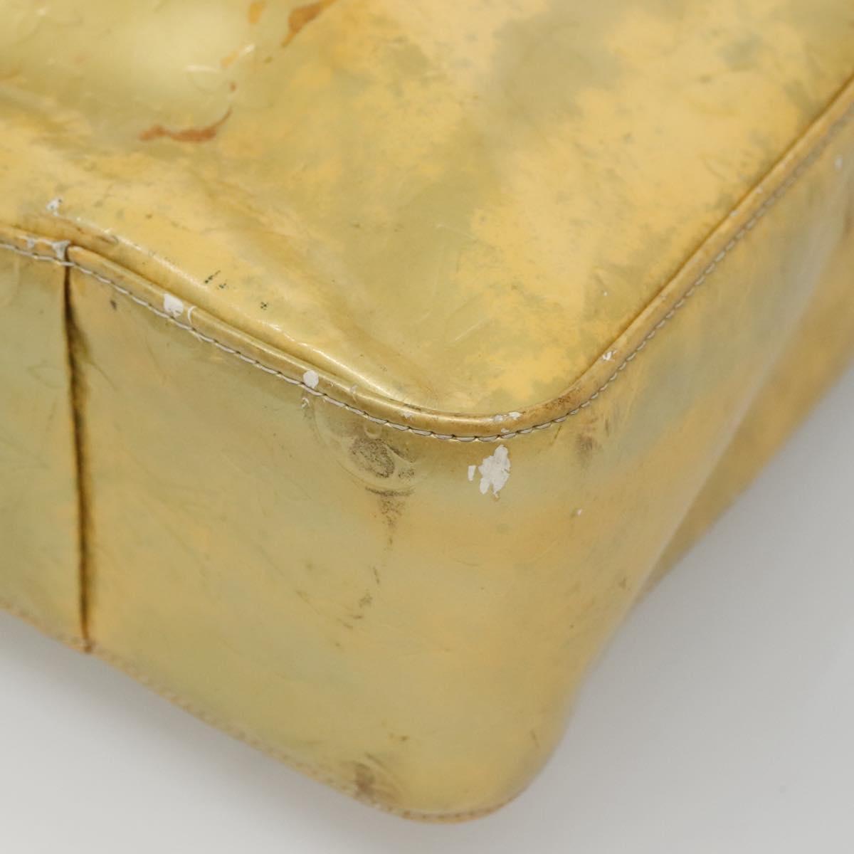 LOUIS VUITTON Monogram Vernis Columbus Tote Bag Gris M91028 LV Auth 140651