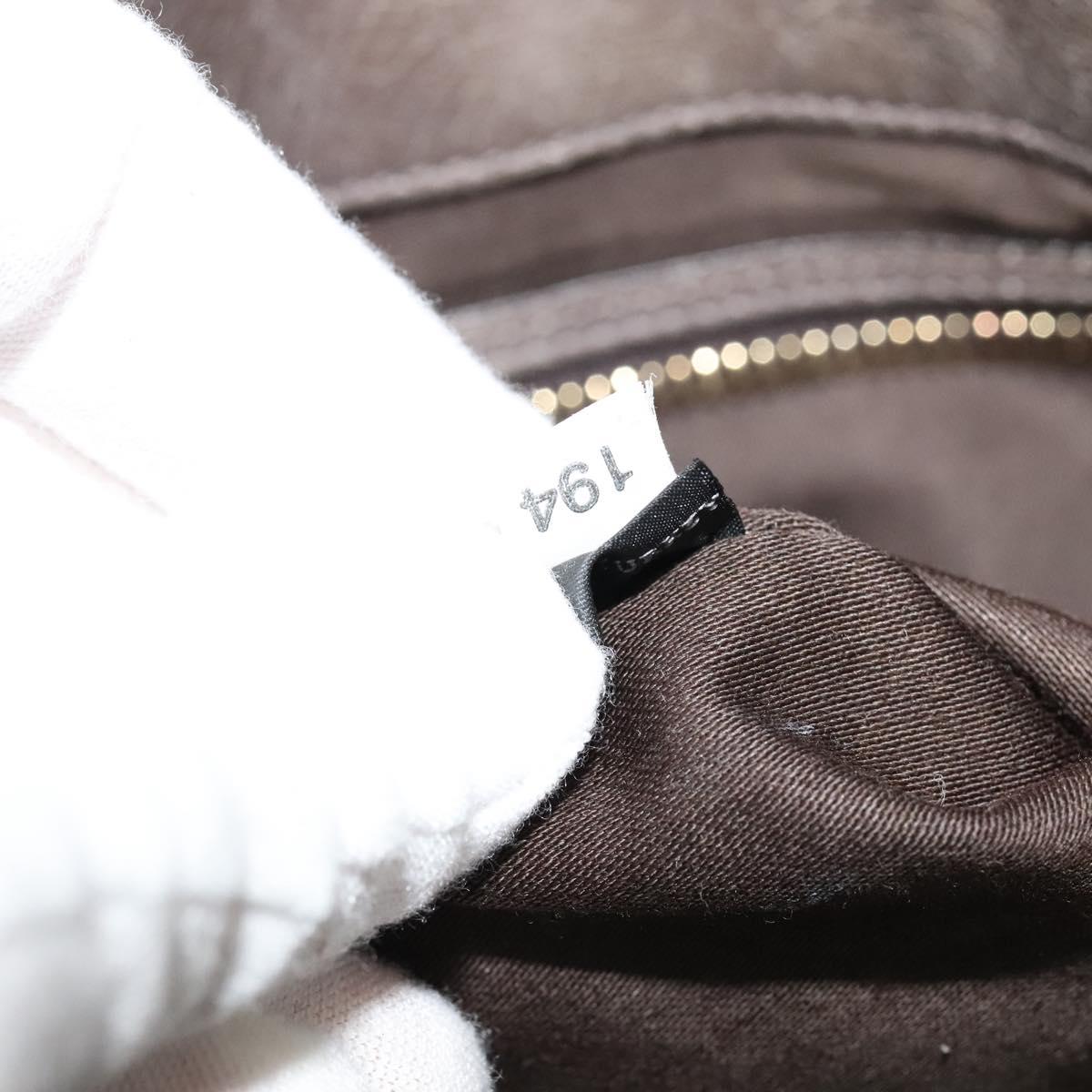 Miu Miu Matelasse Shoulder Bag Leather 2way Gray Gold Auth 140677