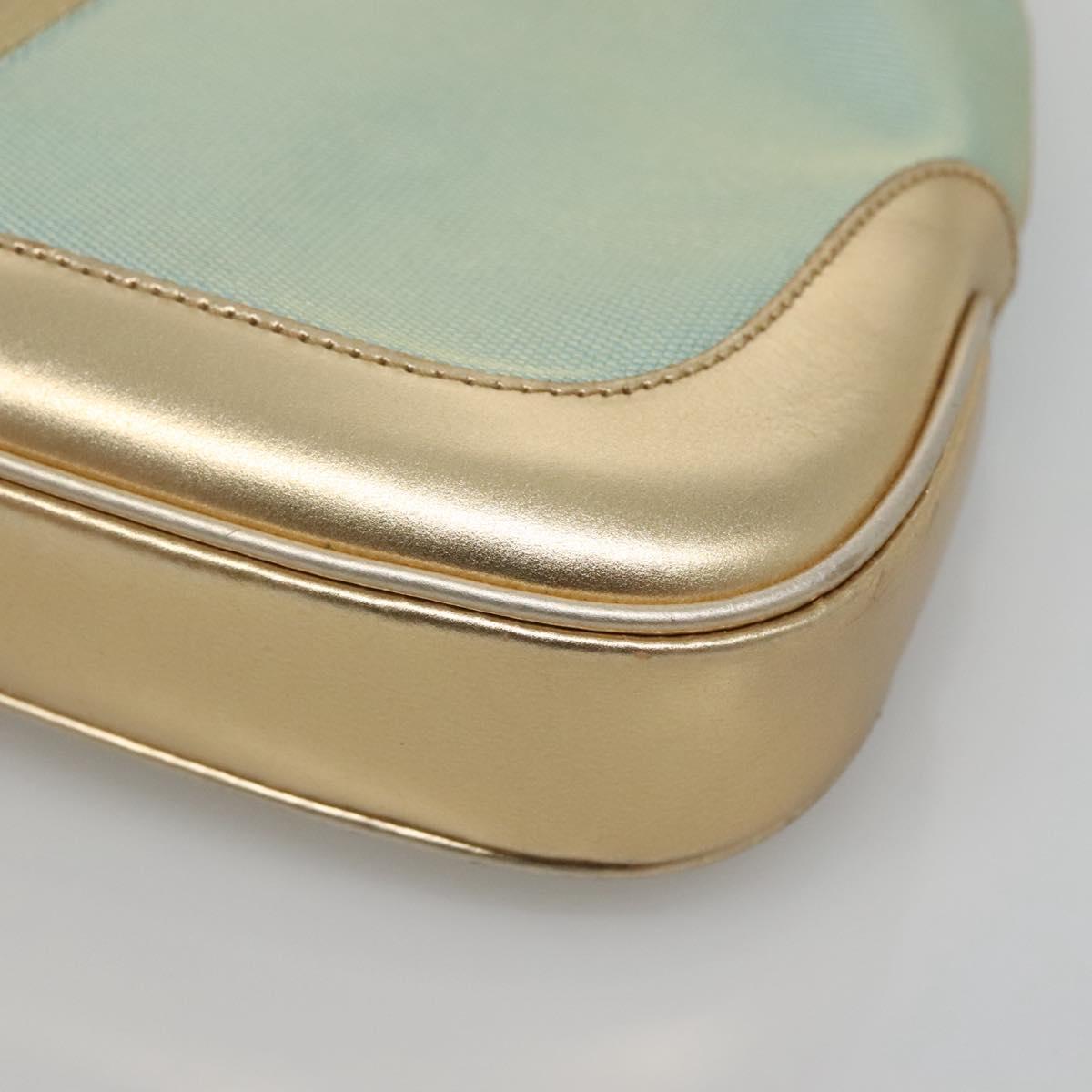 GUCCI Jackie Shoulder Bag Canvas Green Gold 001 3735 Auth 140678