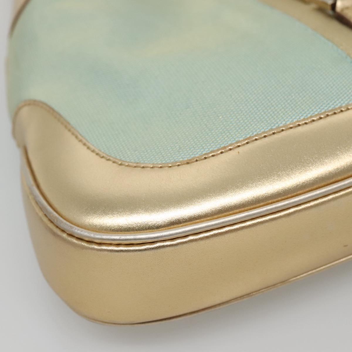 GUCCI Jackie Shoulder Bag Canvas Green Gold 001 3735 Auth 140678