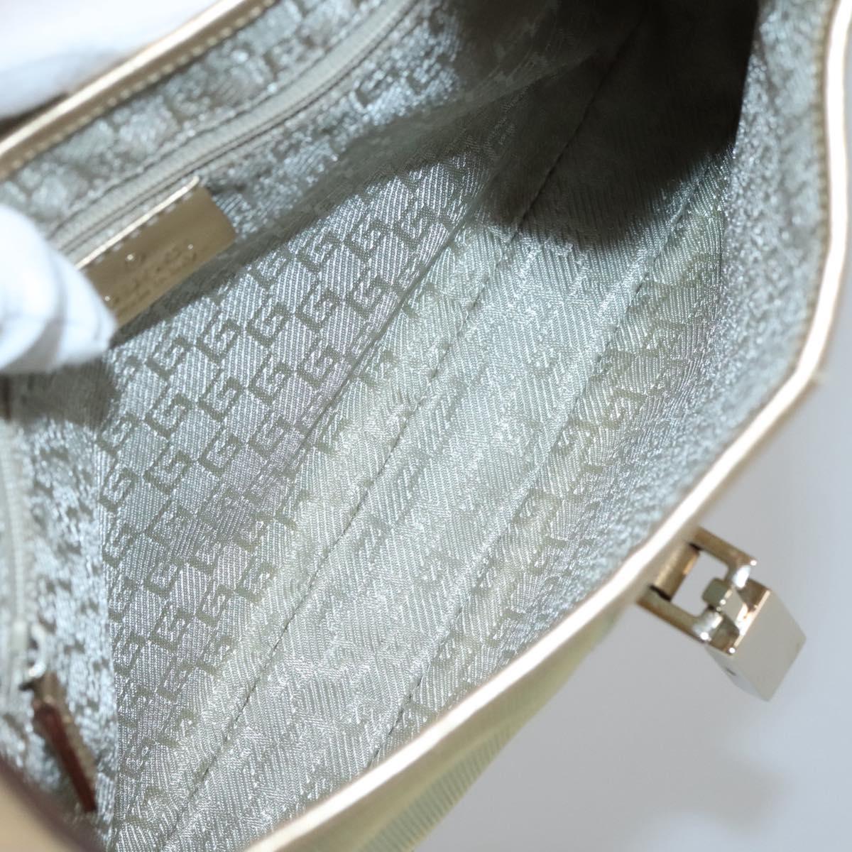 GUCCI Jackie Shoulder Bag Canvas Green Gold 001 3735 Auth 140678