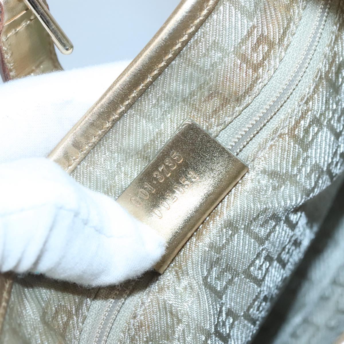 GUCCI Jackie Shoulder Bag Canvas Green Gold 001 3735 Auth 140678
