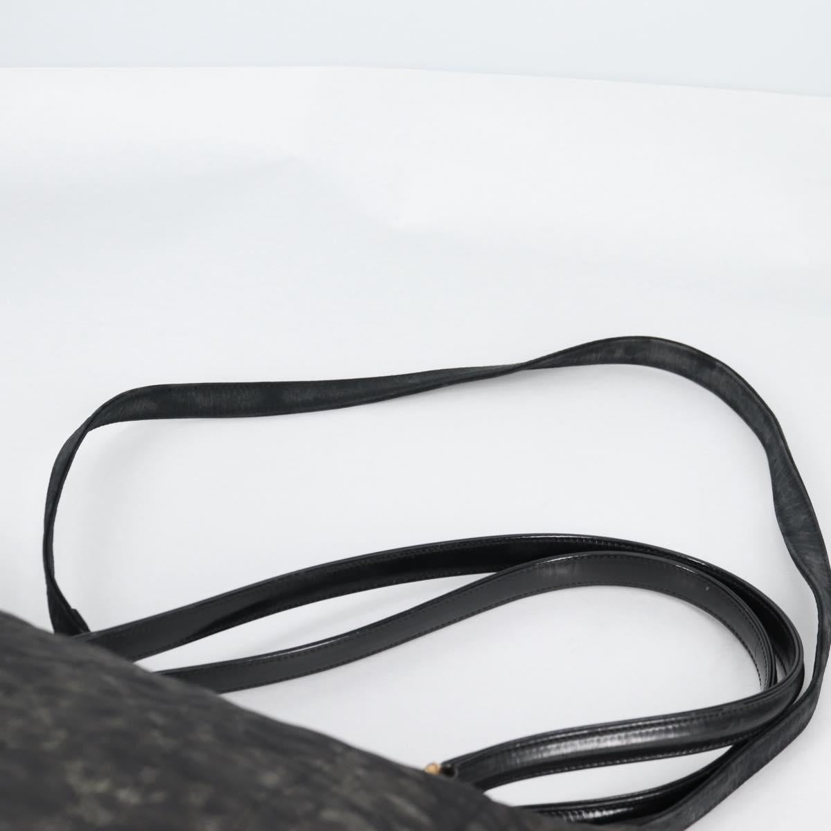 Christian Dior Canage Tote Bag Nylon 2way Black Gold Auth 140681