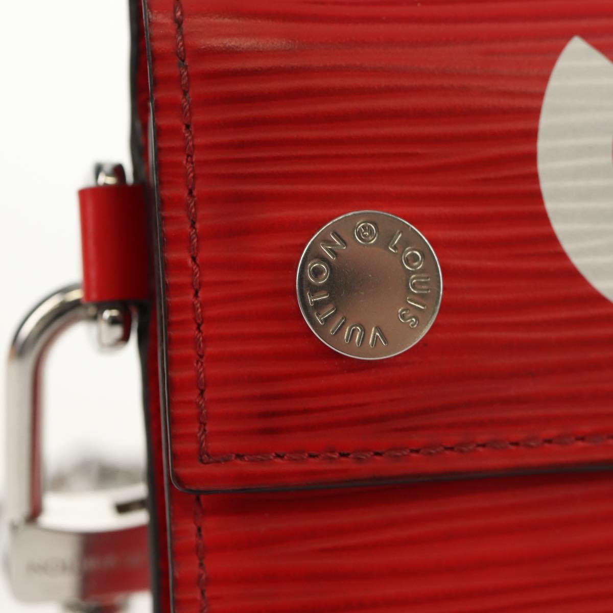 LOUIS VUITTON Epi LV × Supreme Chain Compact Wallet Red M67755 LV Auth 140687M