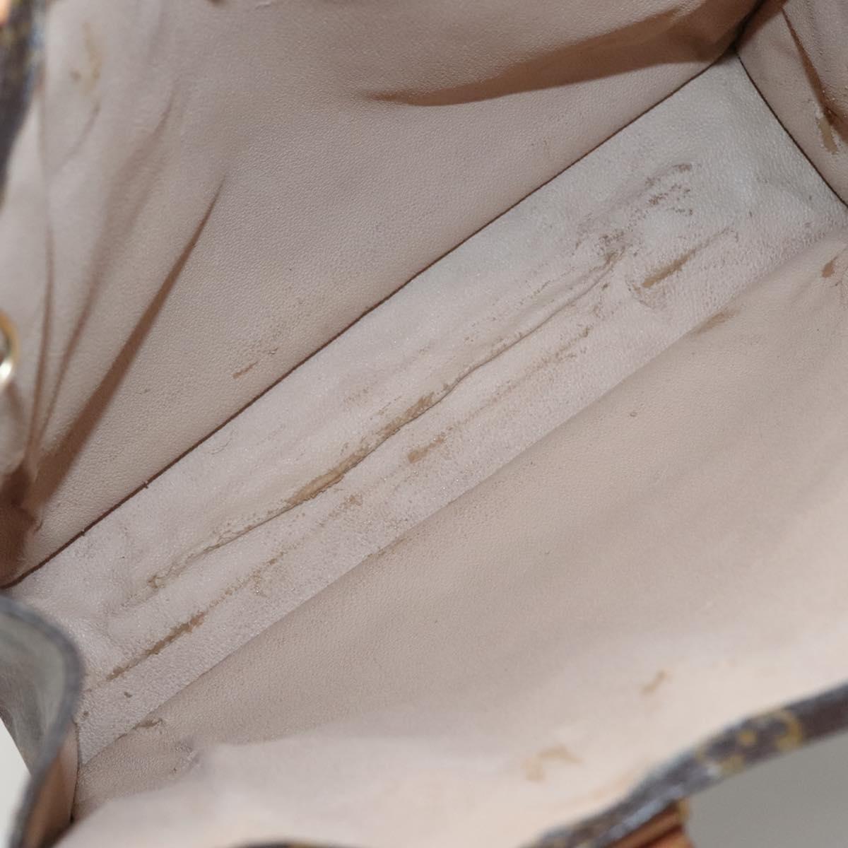 LOUIS VUITTON Monogram Sac Plat Hand Bag M51140 LV Auth 140700