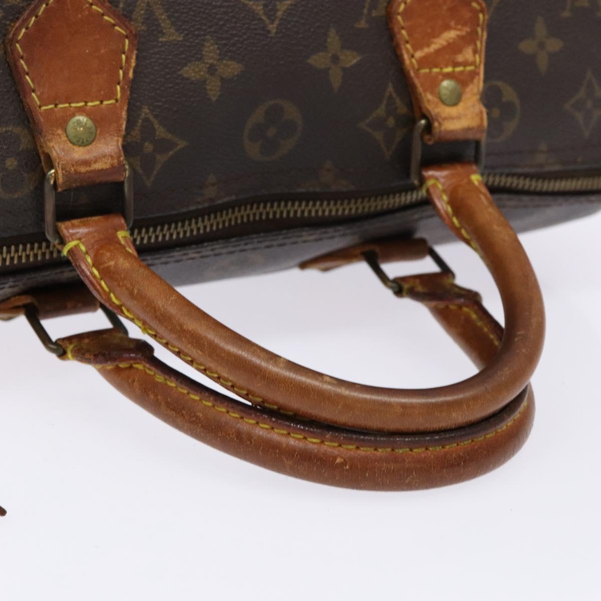 LOUIS VUITTON Monogram Speedy 30 Hand Bag M41526 LV Auth 140706