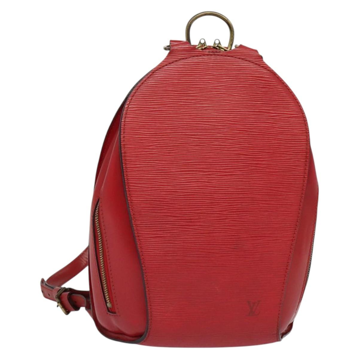 LOUIS VUITTON Epi Mabillon Backpack Castilian Red M52237 LV Auth 140708