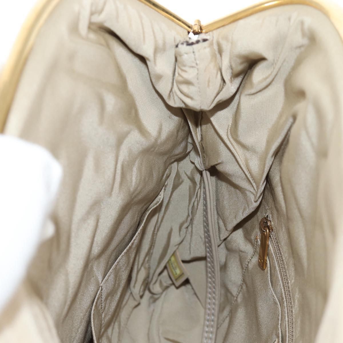 CHANEL Matelasse Chain Shoulder Bag tweed Beige Gold CC Auth 140752V