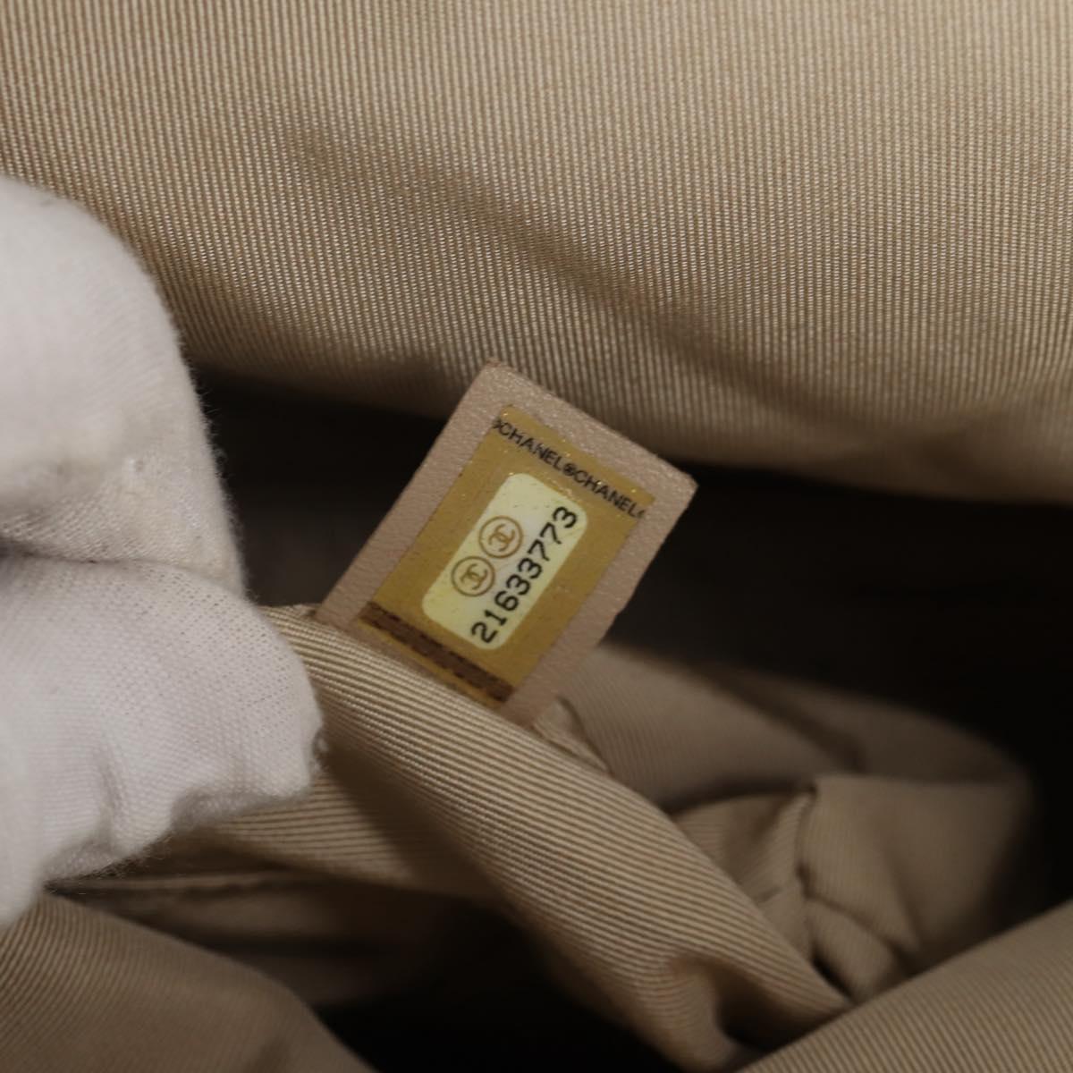 CHANEL Matelasse Chain Shoulder Bag tweed Beige Gold CC Auth 140752V