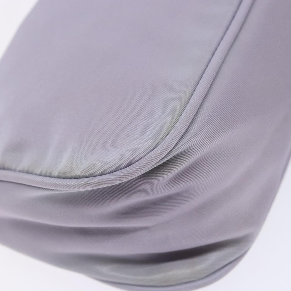 PRADA Accessory Pouch Nylon Purple Silver Auth 140755