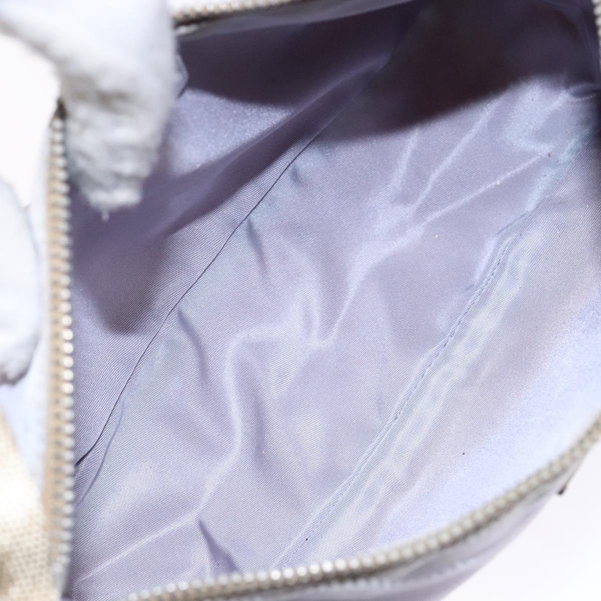 PRADA Accessory Pouch Nylon Purple Silver Auth 140755