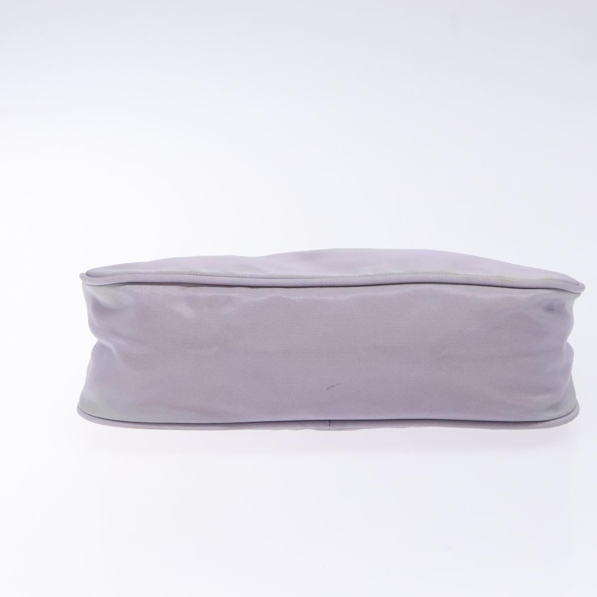 PRADA Accessory Pouch Nylon Purple Silver Auth 140755