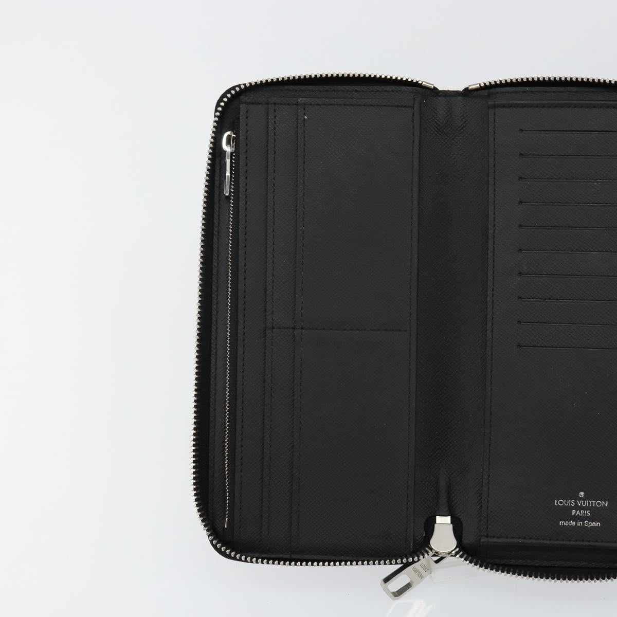 LOUIS VUITTON Damier Graphite Zippy Wallet Vertical N63095 LV Auth 140764