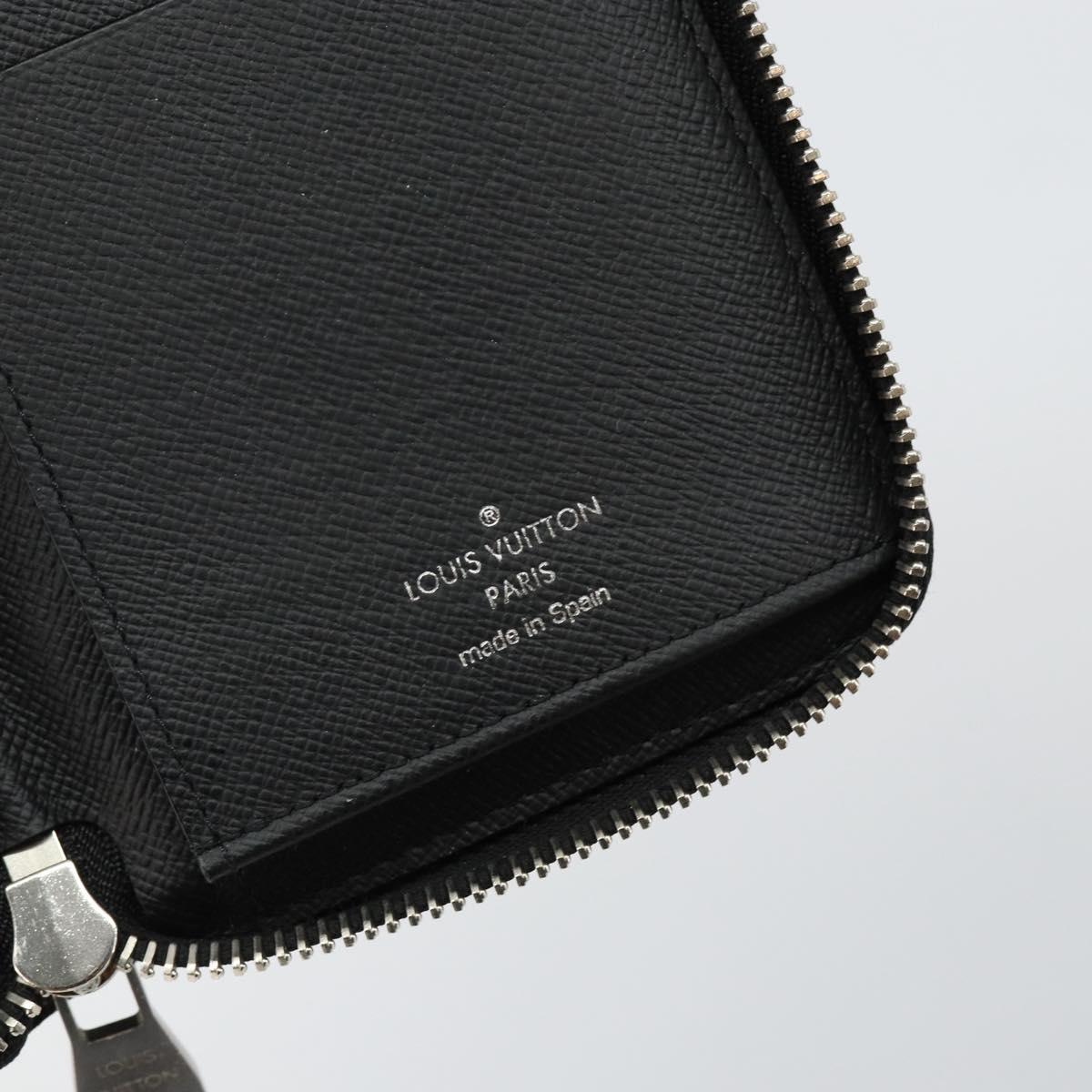 LOUIS VUITTON Damier Graphite Zippy Wallet Vertical N63095 LV Auth 140764