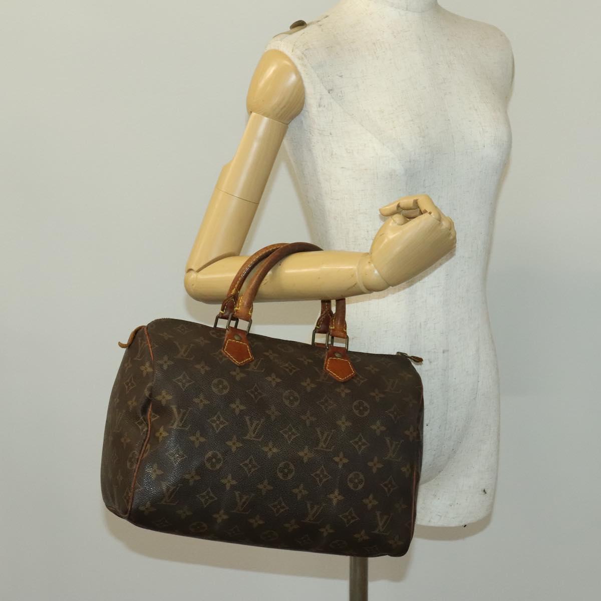 LOUIS VUITTON Monogram Speedy 30 Hand Bag M41526 LV Auth 140774