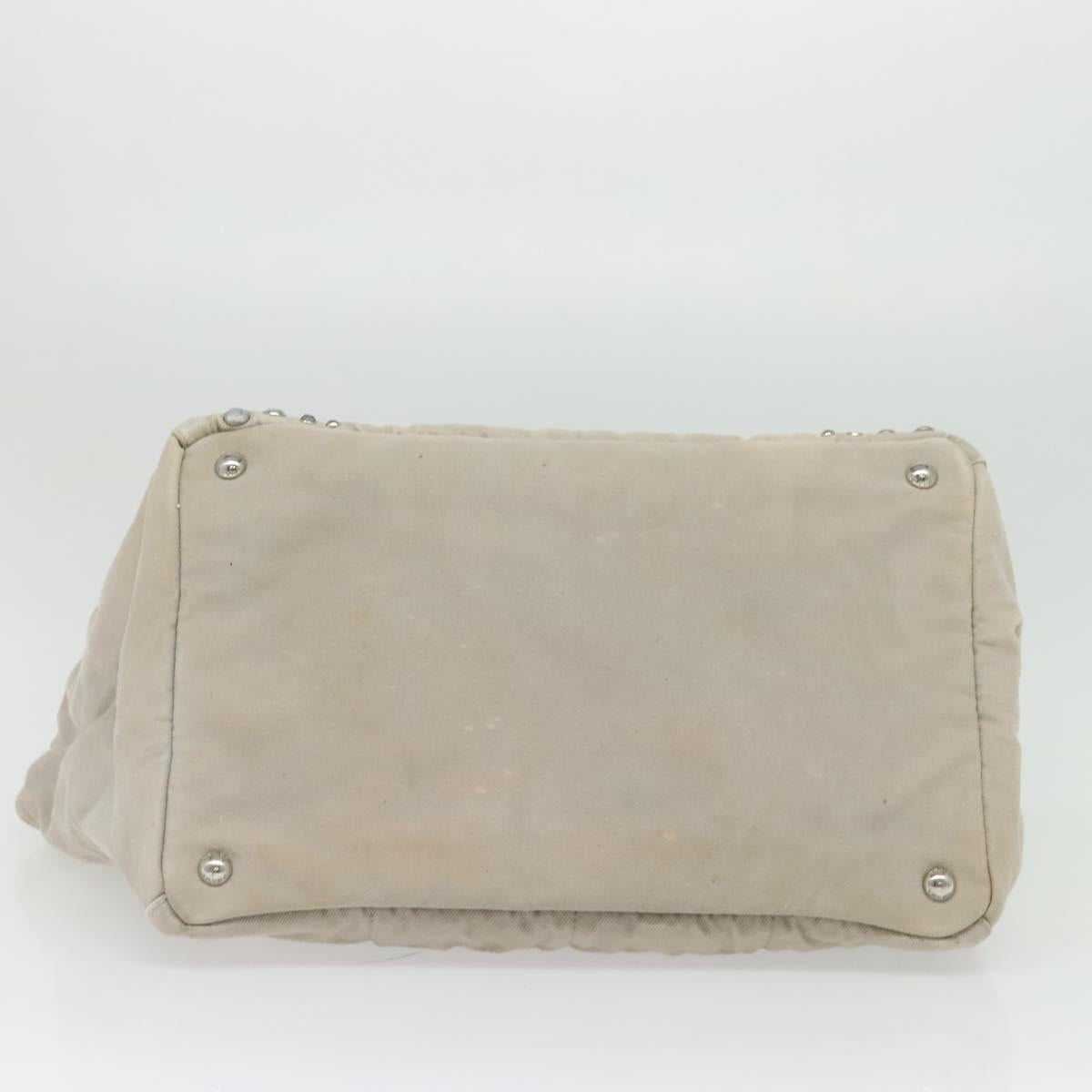 PRADA Bijoux Kanapa MM Tote Bag Canvas 2way Gray Auth 140797