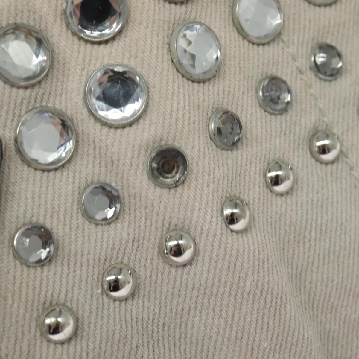 PRADA Bijoux Kanapa MM Tote Bag Canvas 2way Gray Auth 140797