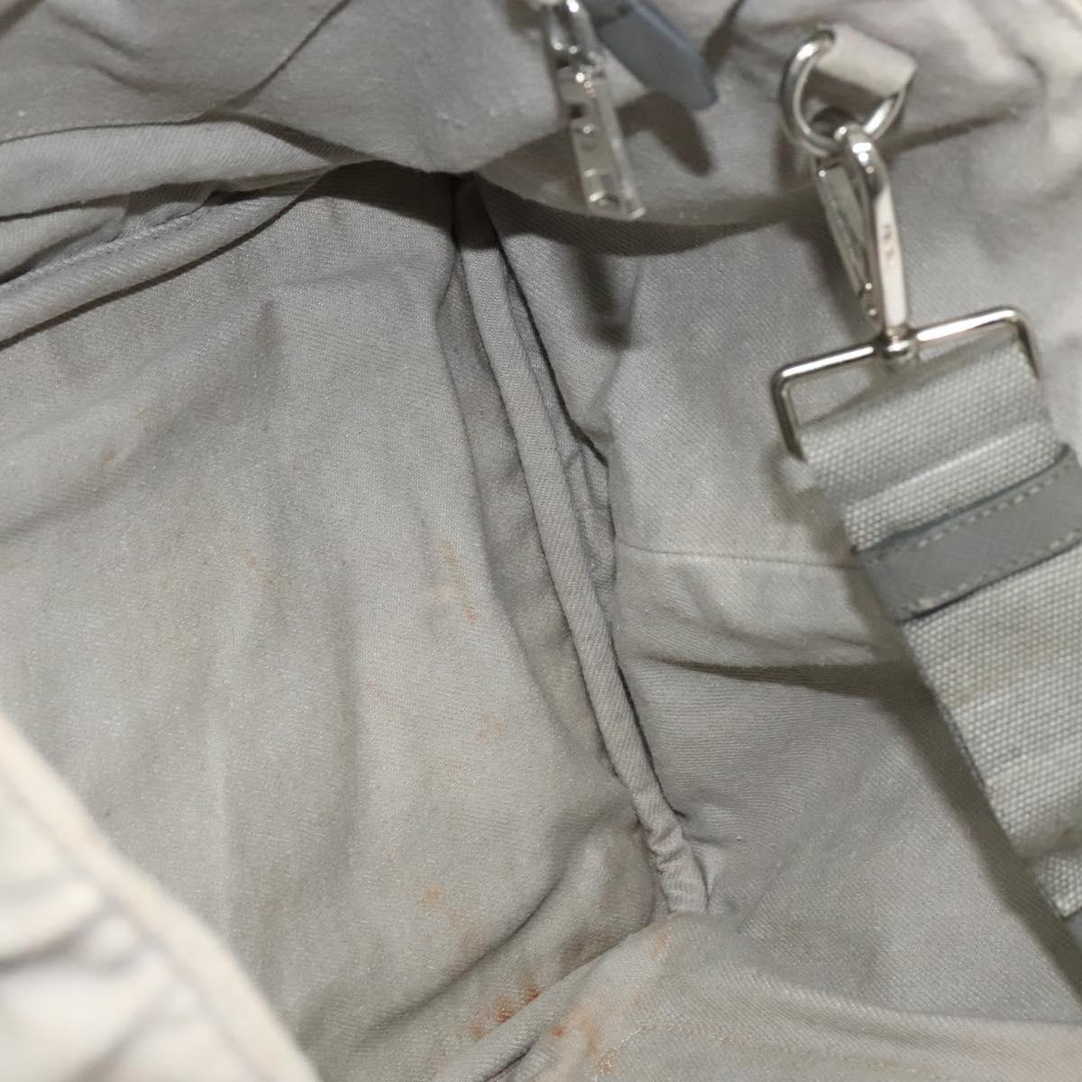 PRADA Bijoux Kanapa MM Tote Bag Canvas 2way Gray Auth 140797